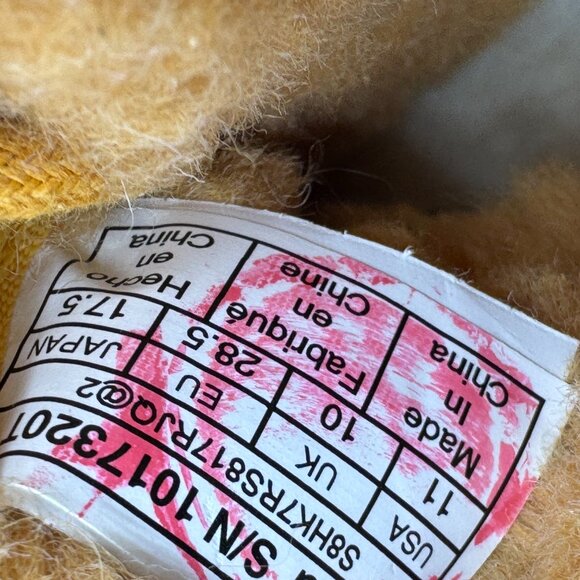 UGG Neumel Boots Kids Size 11C Youth Yellow Suede Chukka Fur Lined Lace Up - Picture 7 of 8